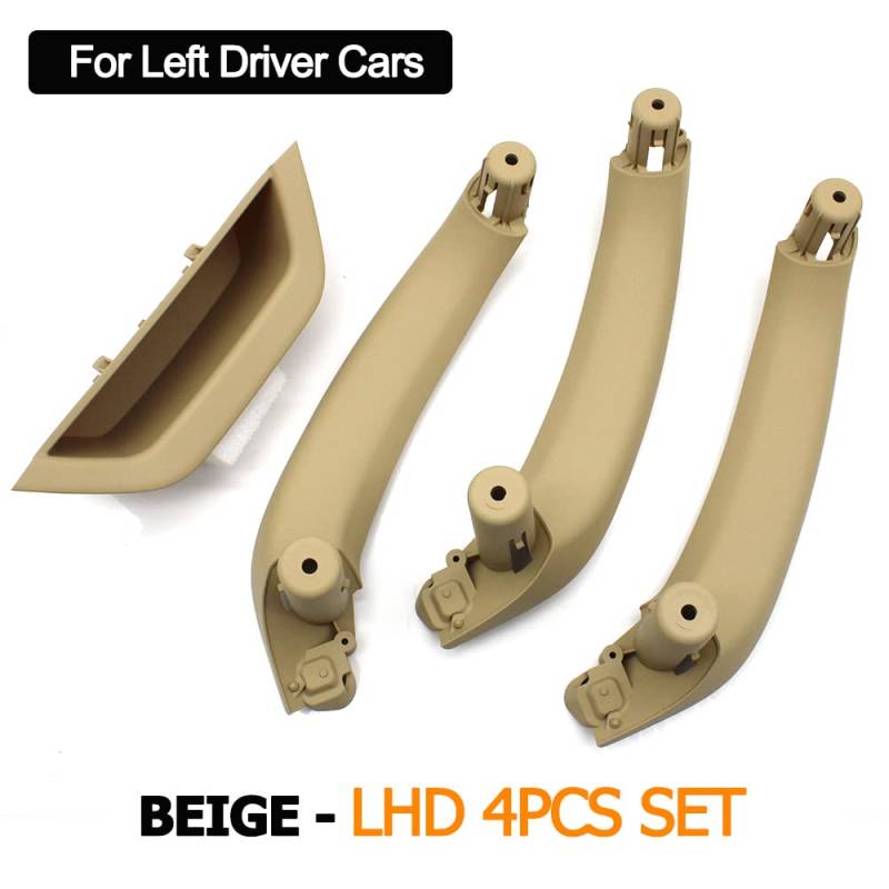 Türgriff innen, Auto Ersatz Türgriff Innen Rechts LHD-Innenausstattung Autozubehör Innentür Armlehne Panel Tür Pull Griff Set/Passend for BMW X3 X4 F25 F26 2010-2016(LHD Beige Set) von YTRAVHI