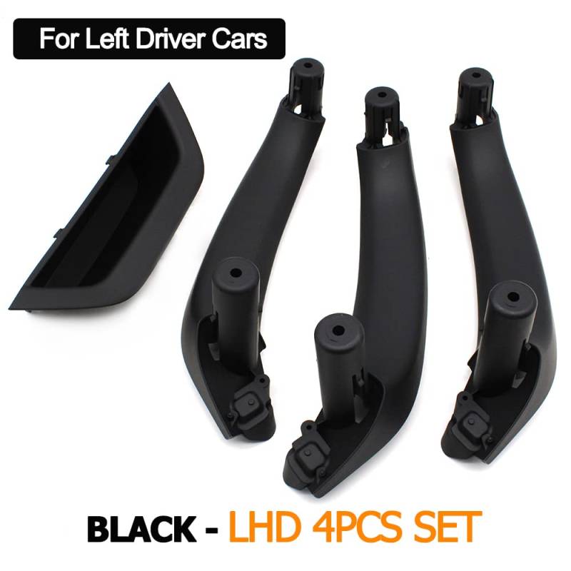 Türgriff innen, Auto Ersatz Türgriff Innen Rechts LHD-Innenausstattung Autozubehör Innentür Armlehne Panel Tür Pull Griff Set/Passend for BMW X3 X4 F25 F26 2010-2016(LHD Black Set) von YTRAVHI