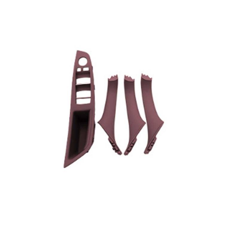 Türgriff innen, Auto Ersatz Türgriff Innen Rechts Linkslenker LHD/Passend for BMW 5er F10 F11 Grau Beige Schwarz Auto-Innentürgriffverkleidung Pull Trim Cover(A Red wine) von YTRAVHI