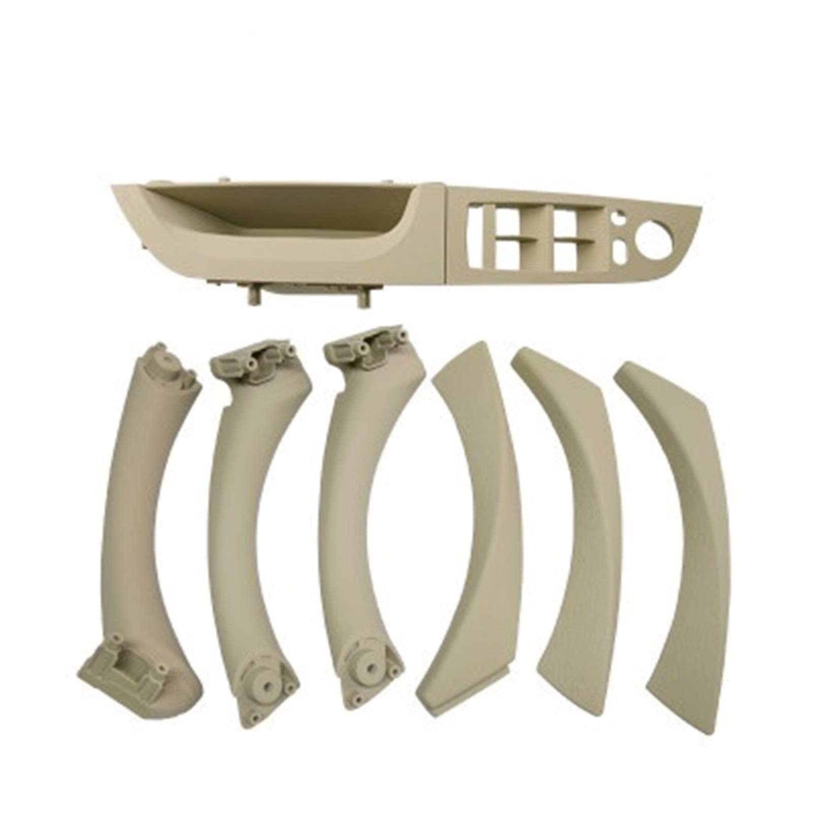 Türgriff innen, Auto Ersatz Türgriff Innen Rechts Originales Innentürgriff-Panel-Kit/Passend for BMW E90 E91 3er-Serie 2004-2012 Limousine Pull Trim Cover Autozubehör(37.5 cm Beige 9 Pcs) von YTRAVHI