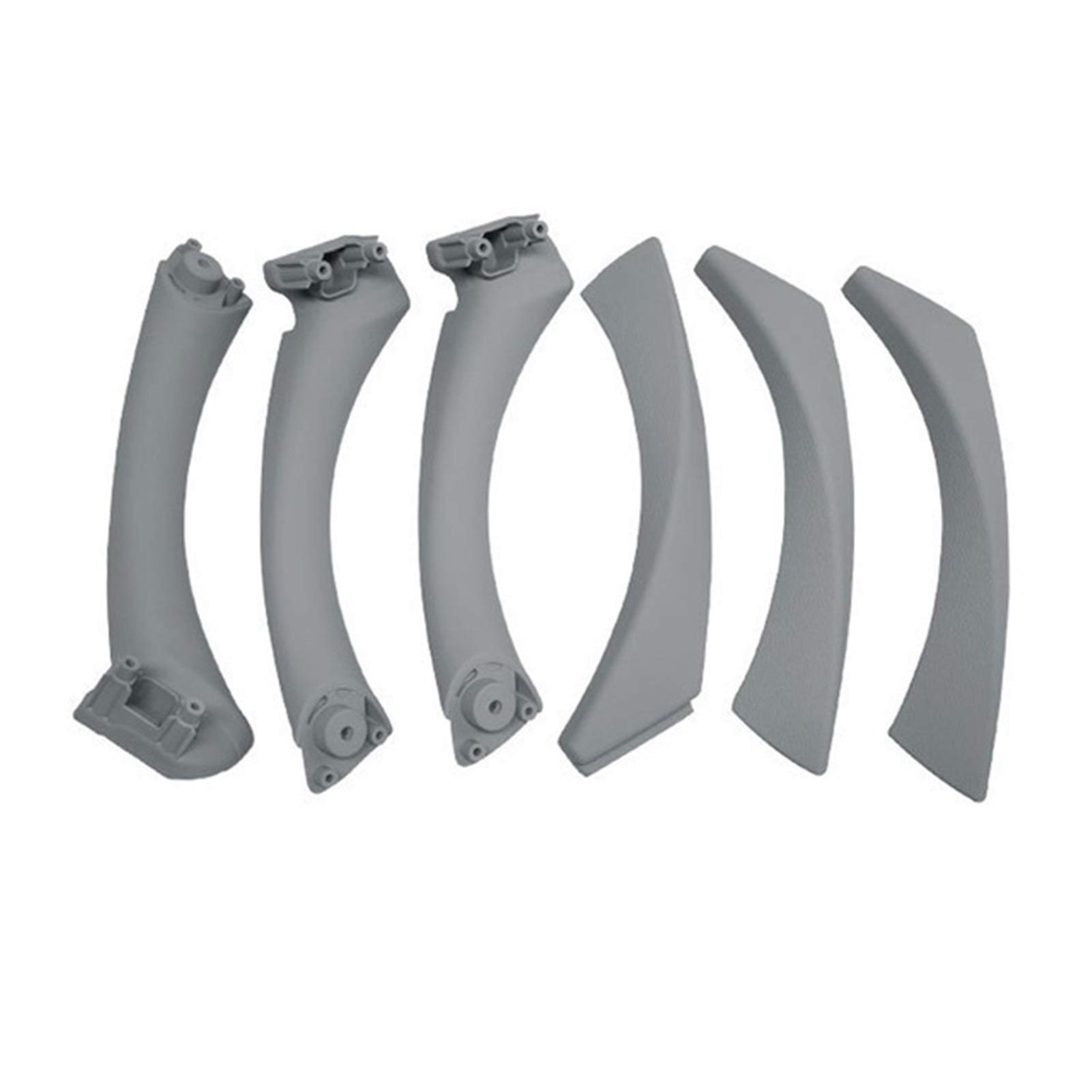 Türgriff innen, Auto Ersatz Türgriff Innen Rechts Originales Innentürgriff-Panel-Kit/Passend for BMW E90 E91 3er-Serie 2004-2012 Limousine Pull Trim Cover Autozubehör(Gray 6 Pcs) von YTRAVHI