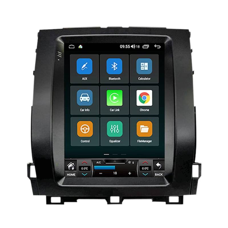 Android 11 Car Radio für Toyota Land Cruiser Prado 120 2002-2009 Bildschirm im Tesla-Stil Car Stereo Navi Radio Unterstützung Bluetooth FM/RDS Radio (Color : TS4) von YUANBIAO