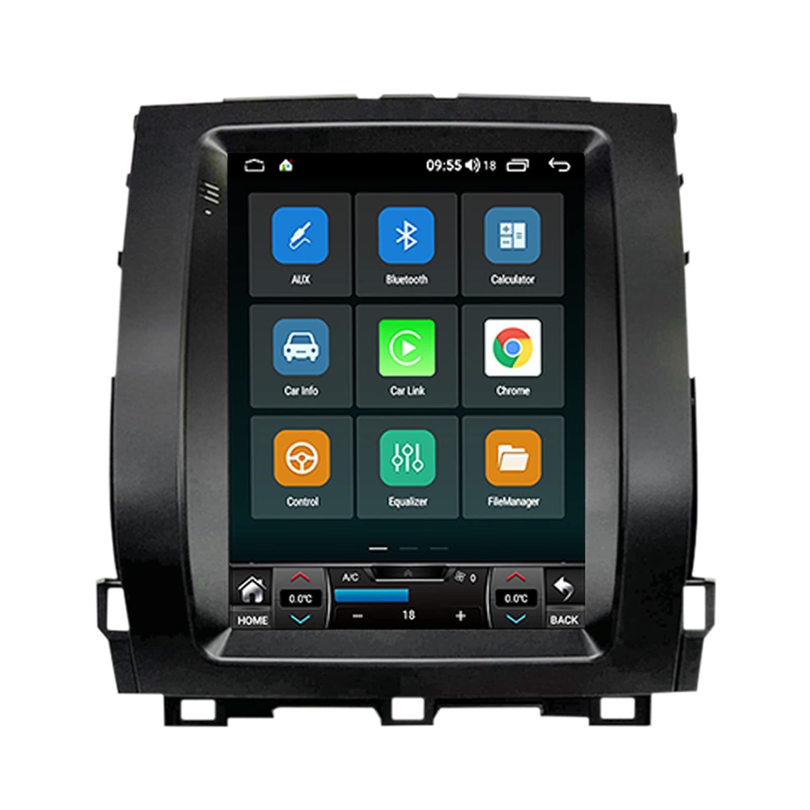 Android 11 Car Radio für Toyota Land Cruiser Prado 120 2002-2009 Bildschirm im Tesla-Stil Car Stereo Navi Radio Unterstützung Bluetooth FM/RDS Radio (Color : TS7) von YUANBIAO