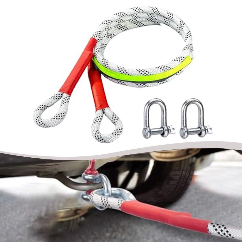 Offroad Recovery Kit Nylon Abschleppseil mit Haken für sicheres Abschleppen und Bergung (3 Tonnen) von YUANGANG