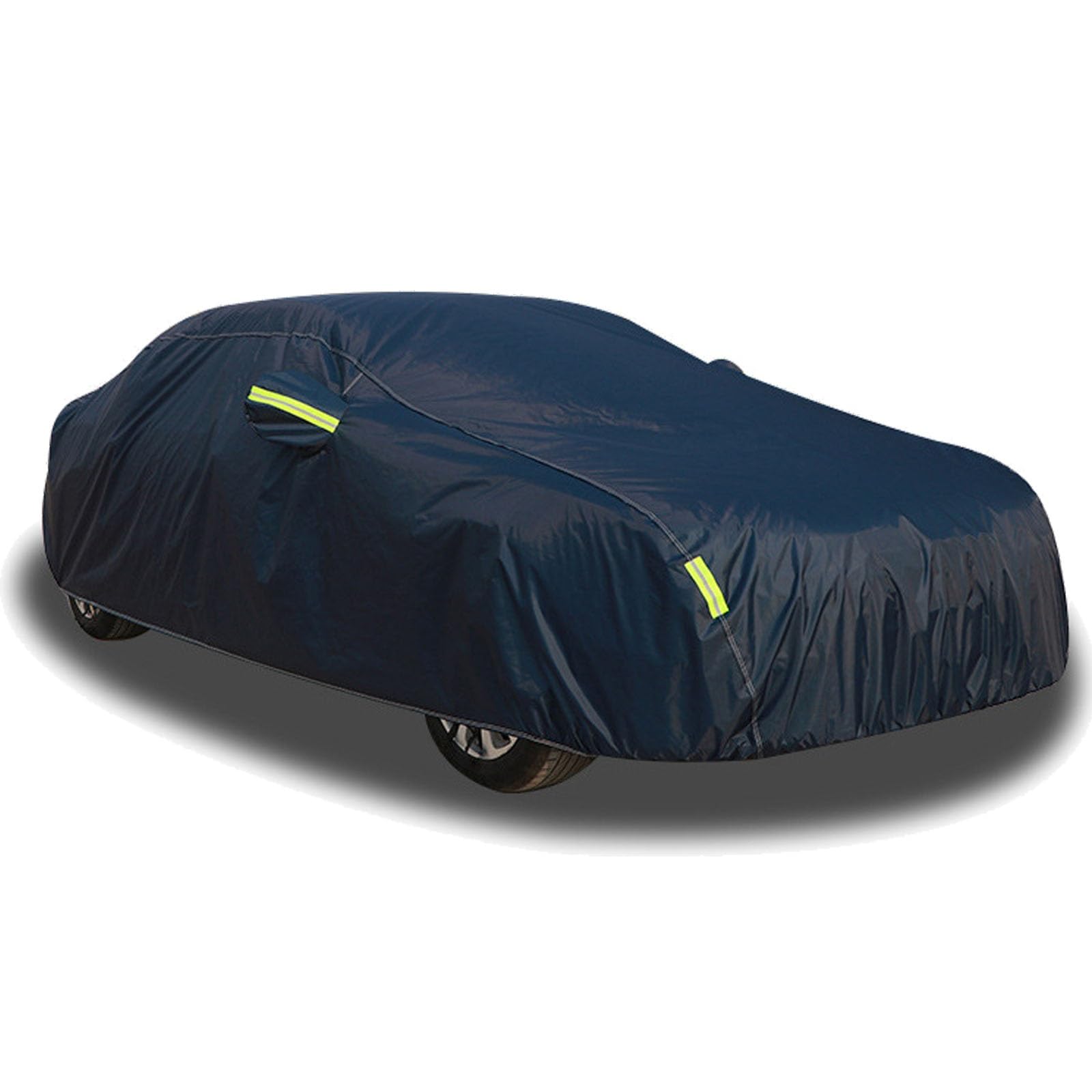 Auto Abdeckplane Autoplane Universal 470 x 190 x 185 cm wasserdichte Atmungsaktive wasserdichte Autoabdeckung Hail Protector Car Cover für Jedes Wetter, Schwarz von YUANWAN