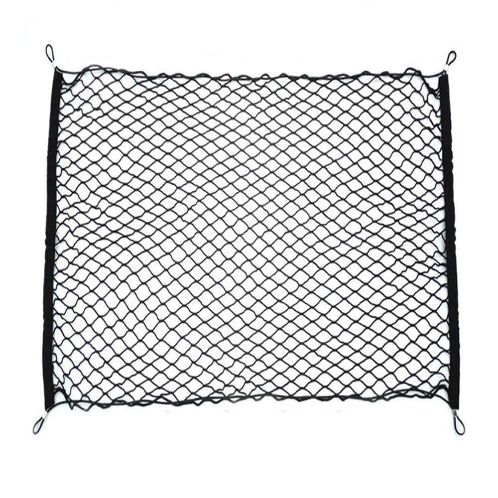 GepäCknetz Auto Kofferraum Universal Car Trunk Net Large Elastic Gepäck Net Cargo Organizer Speicher Nylon Dehnbares Auto Interieur Mesh Netzwerk Tasche Kofferraumnetz GepäCknetz(100x100cm) von YUANXIAO