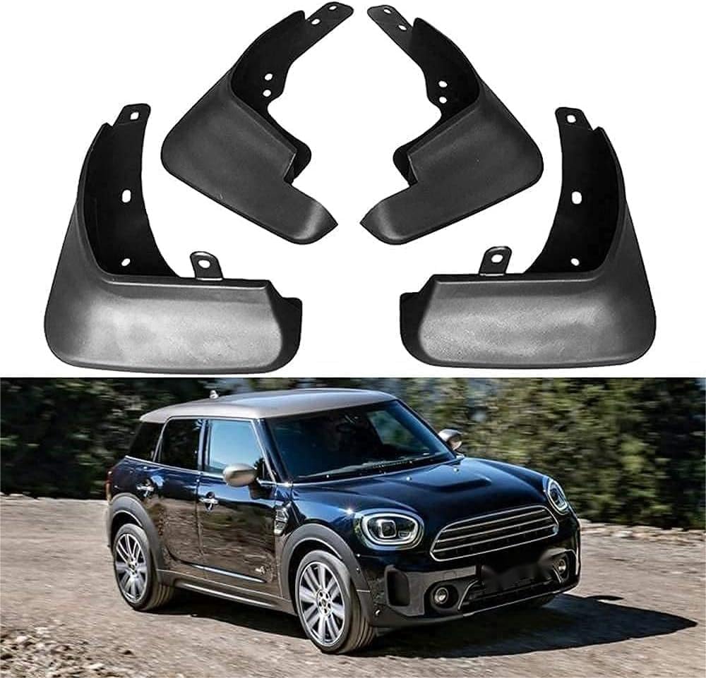 YUANXJUN Set mit 4 Schmutzfängern für Mini Clubman R55 R56 2007-2013 Countryman Cooper R60 2010-2016 F60 201, Spritzschutz vorne und hinten Protection Styling ZubehöR von YUANXJUN