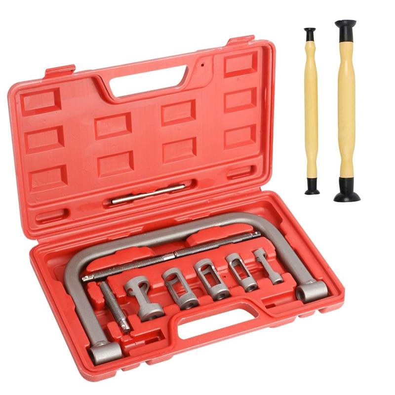 YUANYUU 10-Teiliges Kit Ventilfederspanner, Federspanner Kfz, Werkzeuge, Tool, Kfz Spezialwerkzeug, Federspanner Auto, Federspanner Auto, Ventilschaftdichtung Werkzeug von YUANYUU