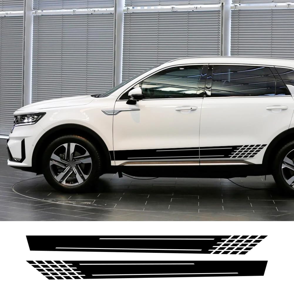 2 STÜCKE Auto Seitenschweller Streifen Aufkleber, für KIA Sorento Zubehör Sport Dekor Auto Vinyl Film Aufkleber von YUBEIER