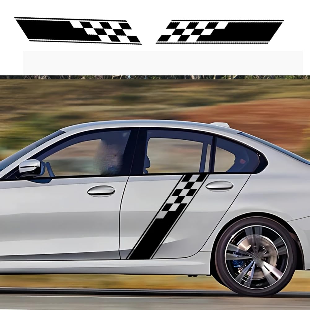 2Pcs Auto Aufkleber, für KIA, für BMW, für Nissan, für Subaru, für Honda, für Opel, für Citroen, für Lada Auto Racing Style Decor Decals Tuning Zubehör von YUBEIER