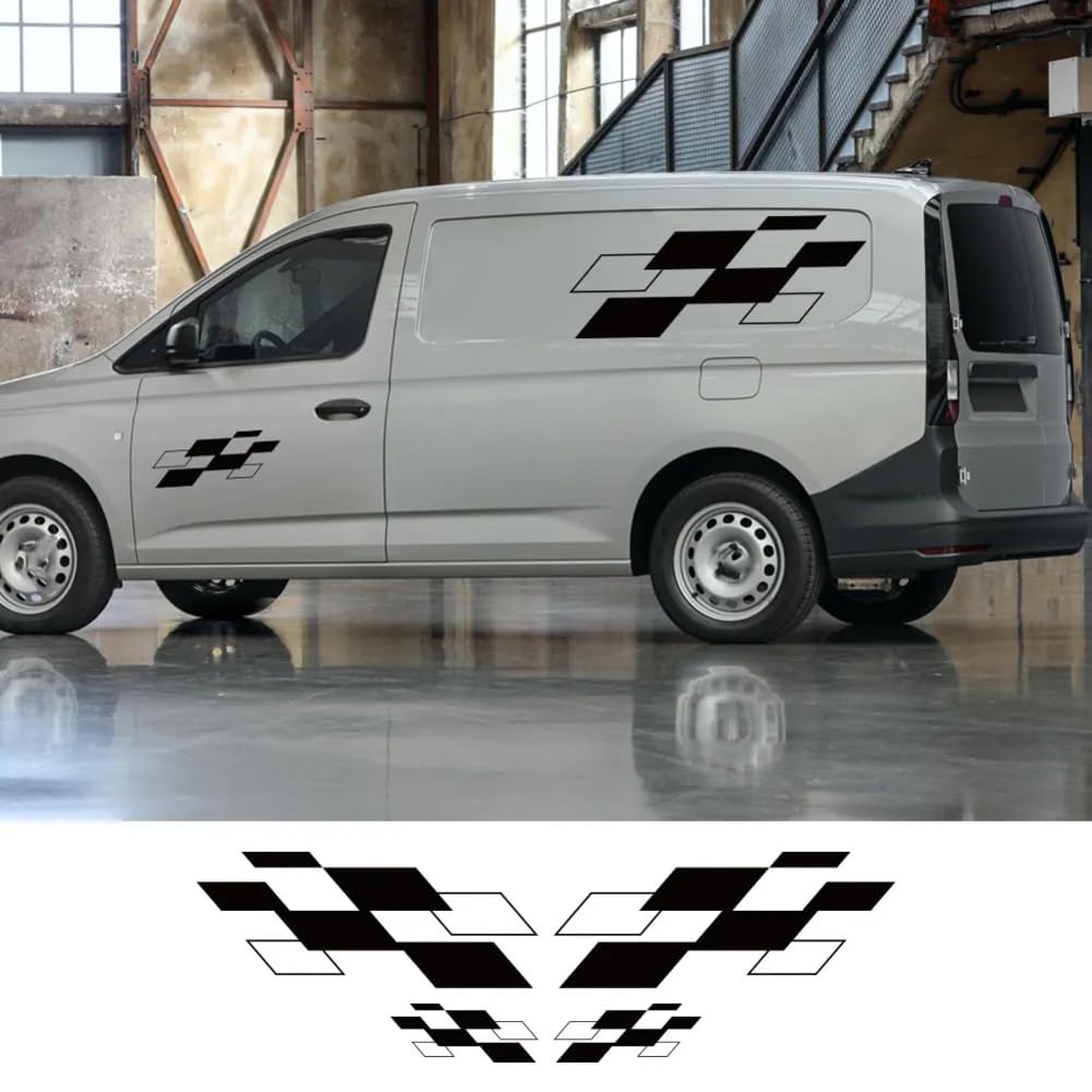 4PCS Auto Aufkleber, für VW Caddy MK1 MK2 MK3 MK4 4 3 2 Maxi Kombi Camper Van Grafik Vinyl Aufkleber Tuning Zubehör von YUBEIER