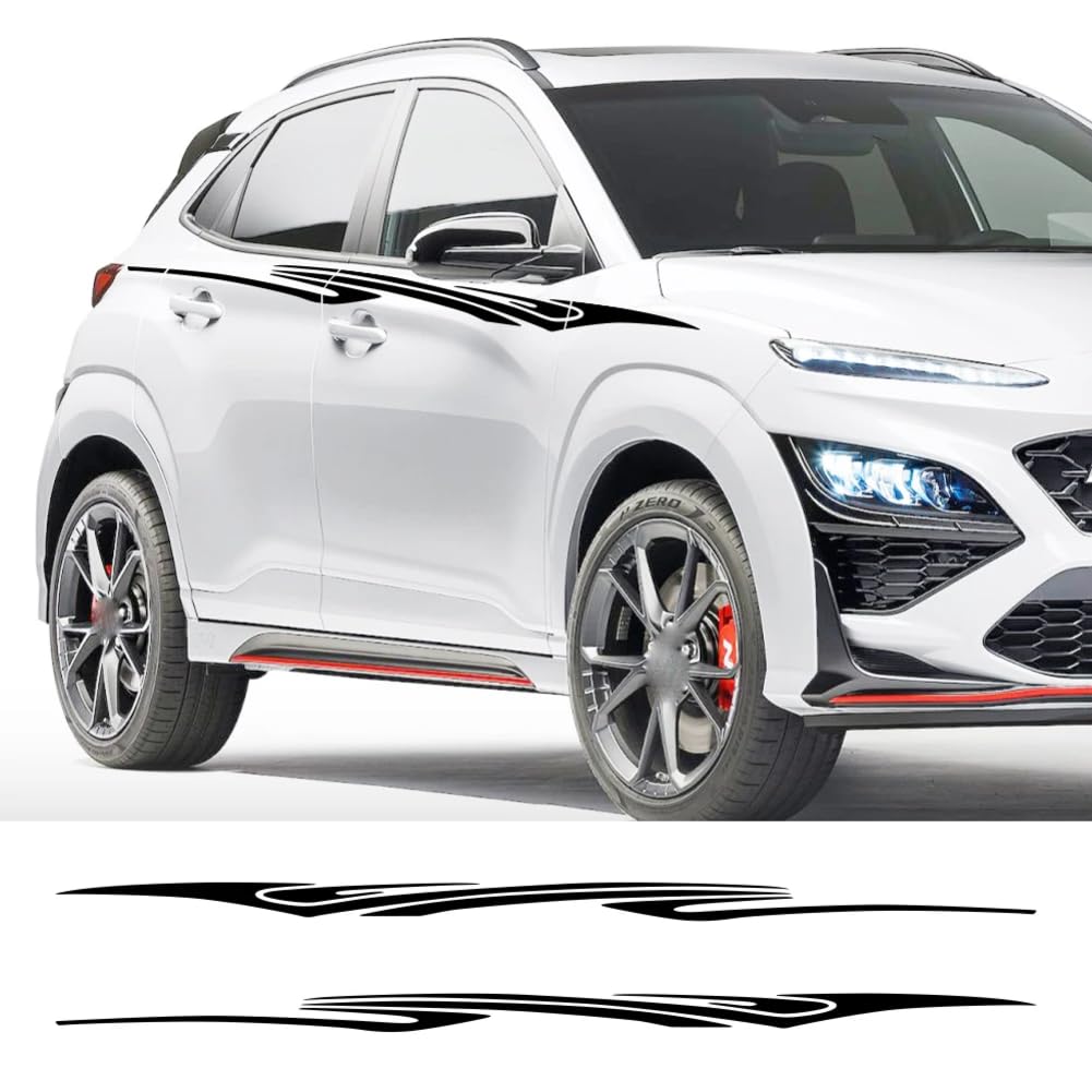 Auto Taille Linie Vinyl Aufkleber, für Hyundai Kona Hybrid N Linie Elektro Auto Grafik Streifen Kit Dekor Aufkleber Abdeckung Zubehör von YUBEIER