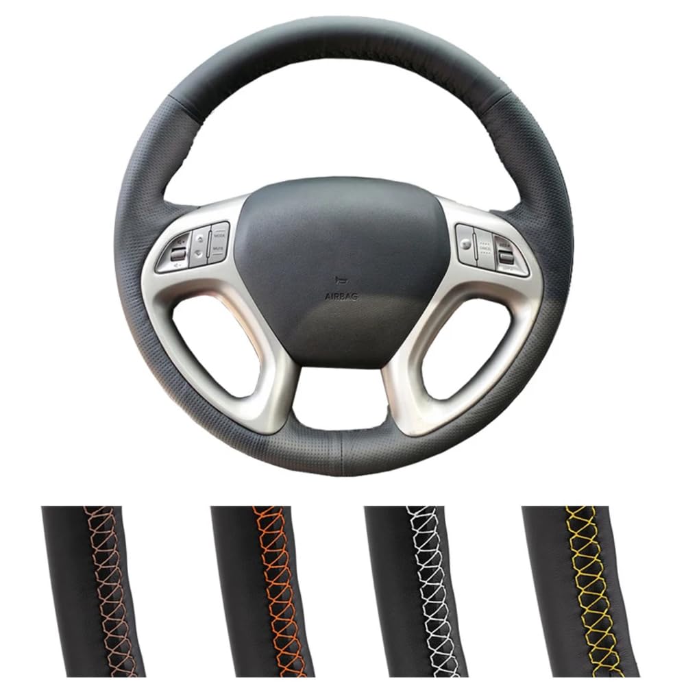 DIY individuelle Auto-Lenkradabdeckung, für Hyundai ix35 Tucson 2 2011-2015 Auto-Kunstleder-Lenkradbezug von YUBEIER