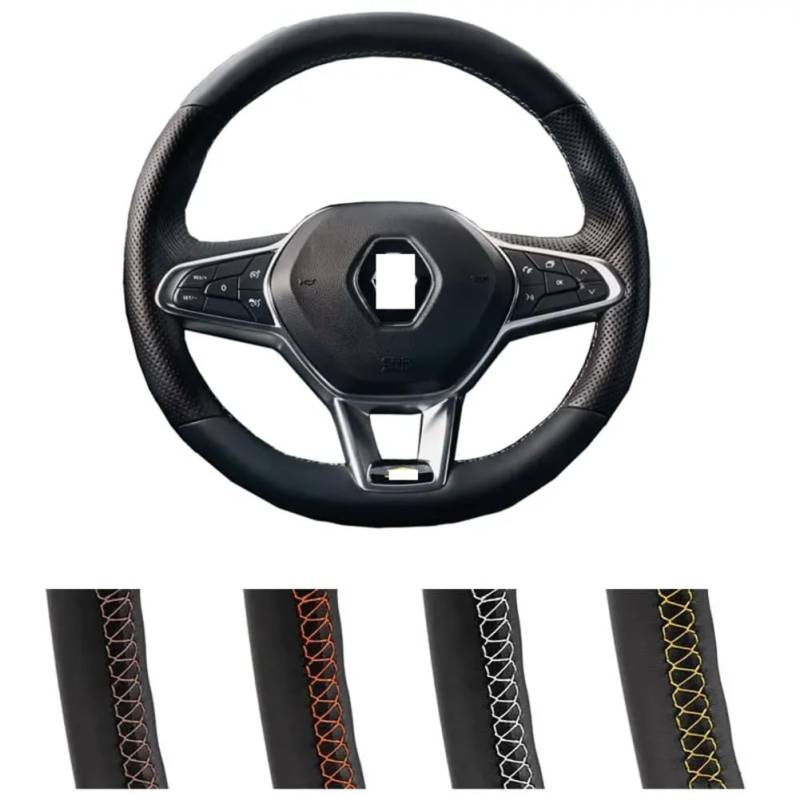 DIY individuelle Auto-Lenkradabdeckung, für Renault Clio 5 (V) Zoe Captur 2019-2020 Auto-Kunstleder-Lenkradbezug von YUBEIER