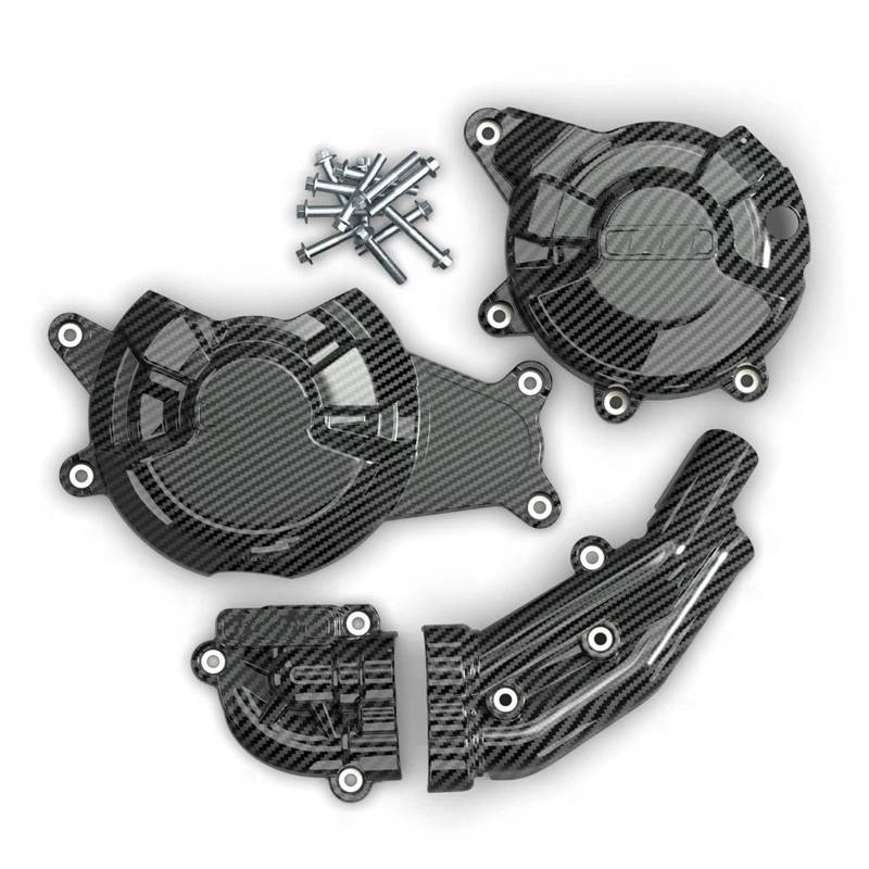 Für FZ07 Für XSR700 Für MT07 Für Adventure Für Tenere 700 2014-2022 Motorräder Motorabdeckung Schutzgehäuse Schutzabdeckung Motorradmotoren(1 Set-CF) von YUCHUJCGSS