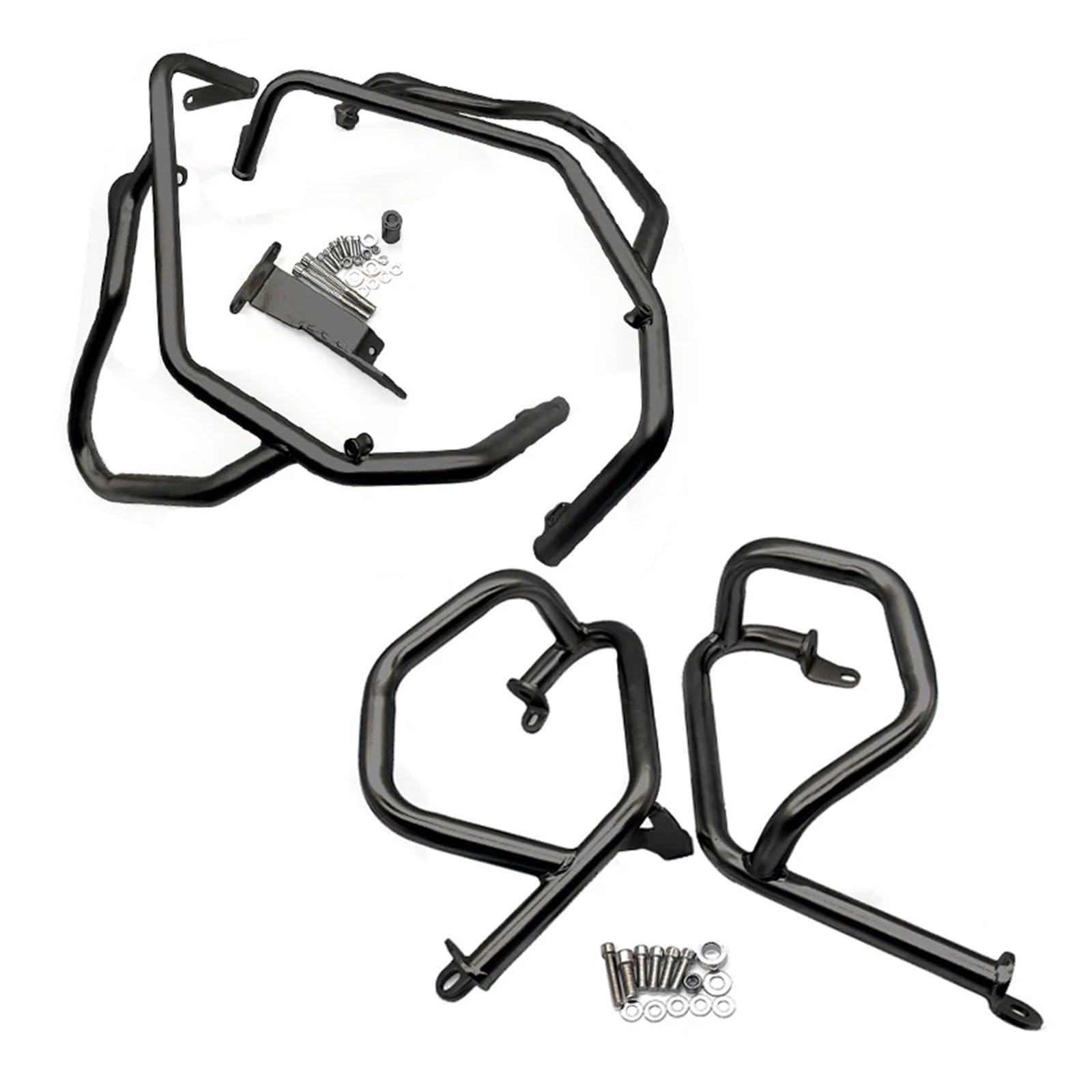 Motor-Schutzbügel Für F750GS Für F850GS 2018-2023 Motorradteile Motorsturzbügel Motorschutz Stoßstangenrahmen Fallschutz Motorrad Crashbars(Whole Set-Black) von YUCHUJCGSS