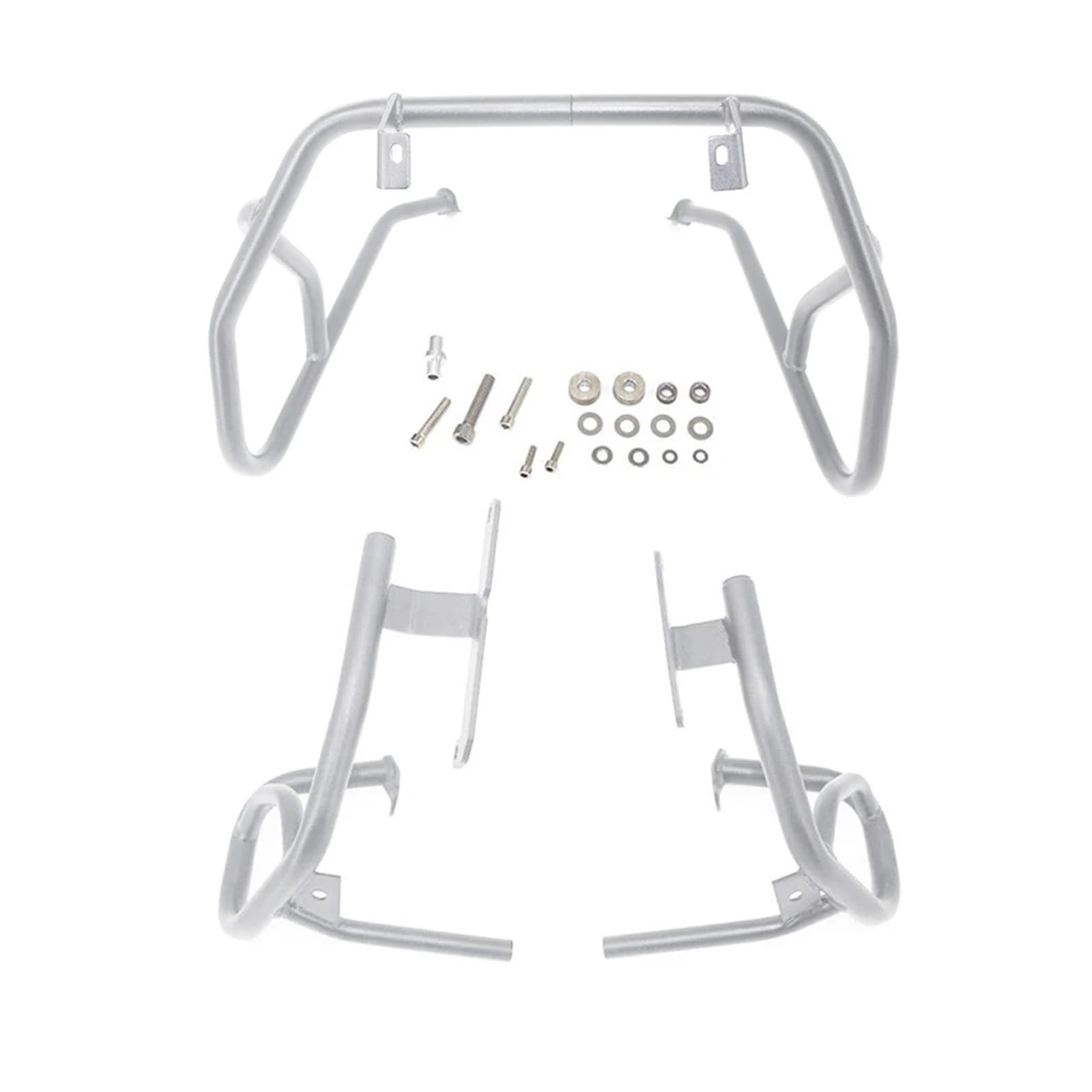 Motor-Schutzbügel Für G310GS 2017-2022 Motorrad Oberen Unteren Motor Schutz Rahmen Schutz Stoßstange Edelstahl Crash Bar Teile Motorrad Crashbars(One Set Silver) von YUCHUJCGSS