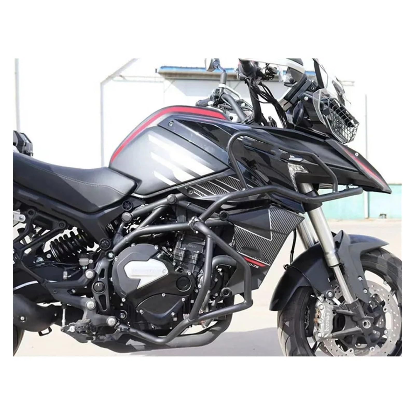 Motor-Schutzbügel Für QJMOTO QJ Für SRT800 Für SRT800X Für 800SRT Für SRT 800X 800 Motorradzubehör Stoßstange Anti-Drop Guard Rod Schutzhülle Motorrad Crashbars(Black) von YUCHUJCGSS