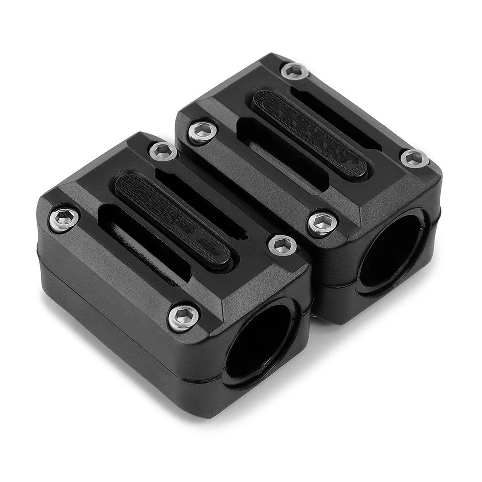 Motor-Schutzbügel Motorradzubehör Motorschutz Stoßstangenschutz Dekorativer Block Stoßstangenschutzblock Für Alle Durchmesser 22/25/28 Mm Motorrad Crashbars(Black) von YUCHUJCGSS