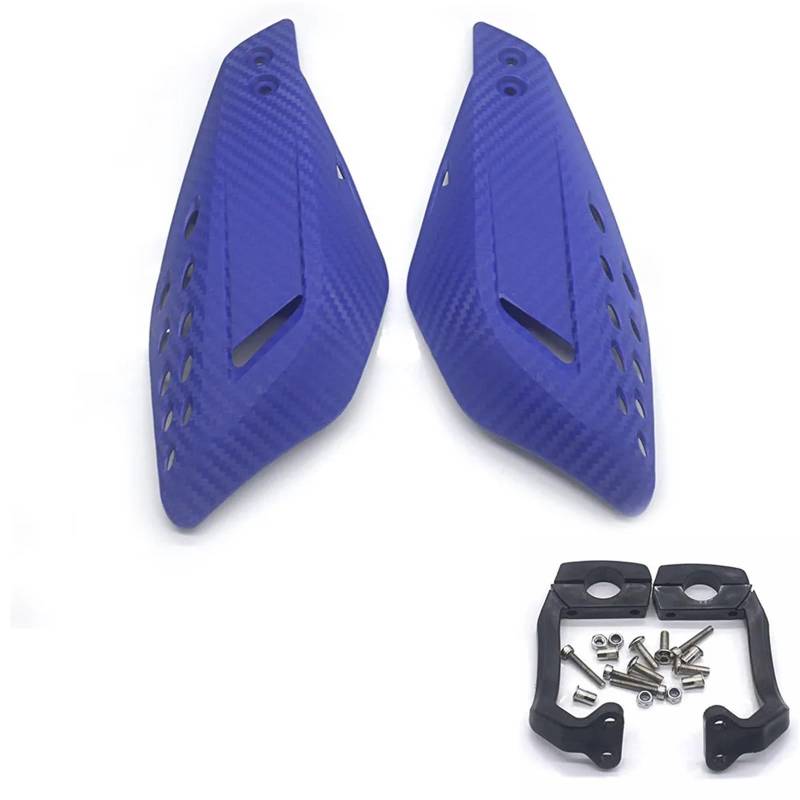 Motorrad Handschützer 7 Farben Universal Motorrad Handschützer Motocross Protektoren Handschützer 7/8'' 22mm ATV Dirt Bike Moto Handschützer Schutz Motorrad-Lenkerhandschützer(Blue) von YUCHUJCGSS