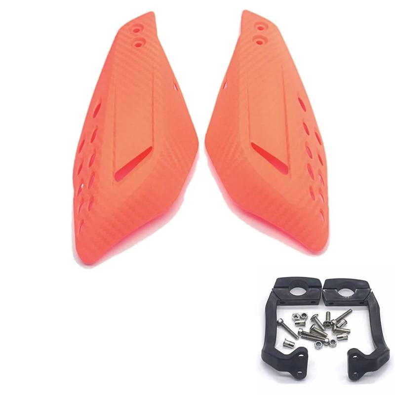 Motorrad Handschützer 7 Farben Universal Motorrad Handschützer Motocross Protektoren Handschützer 7/8'' 22mm ATV Dirt Bike Moto Handschützer Schutz Motorrad-Lenkerhandschützer(Orange) von YUCHUJCGSS