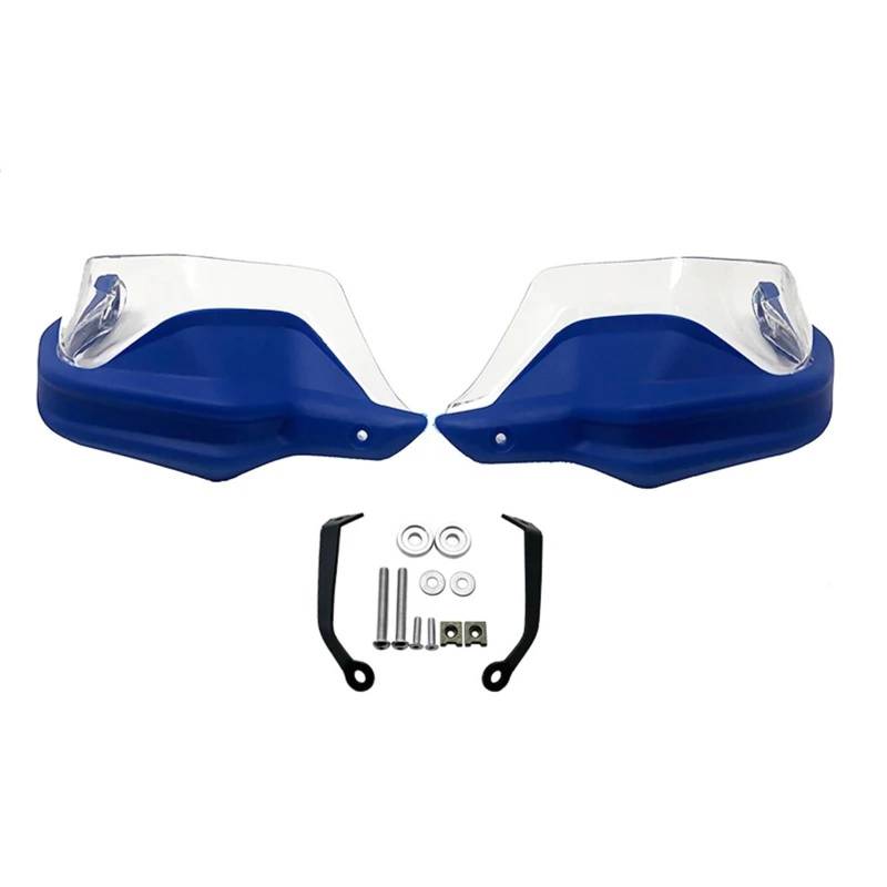 Motorrad Handschützer Für CFMOTO Für 650MT Handprotektoren Schild Wachen Windschutzscheibe Hand Wind Schutz Motorrad Zubehör Hand Schutz Motorrad-Lenkerhandschützer(Blue Clear Set) von YUCHUJCGSS