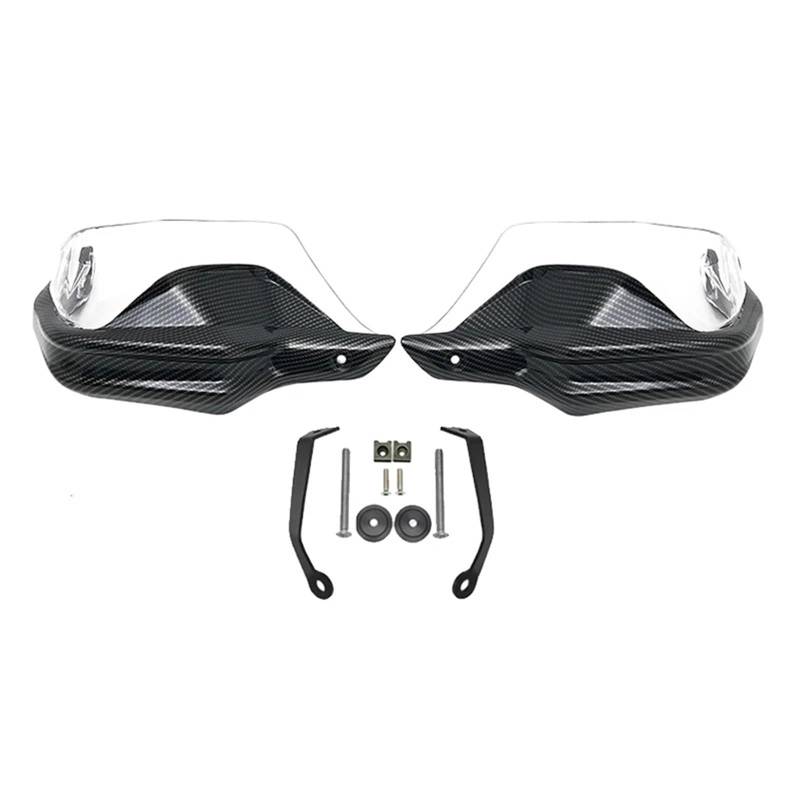 Motorrad Handschützer Für NT1100 2022 2023 Motorrad Handschutz Handprotektoren Lenker Wachen Windschutzscheibe Motorrad-Lenkerhandschützer(Carbon Clear Set) von YUCHUJCGSS