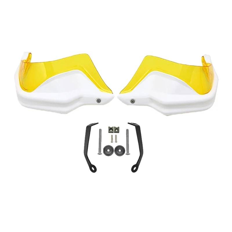 Motorrad Handschützer Für Voge Für 650DS Für 500DS Für 300DS 500R Windabweiser Schild Handschützer Handprotektoren Wachen Motorrad-Lenkerhandschützer(White Yellow Set) von YUCHUJCGSS