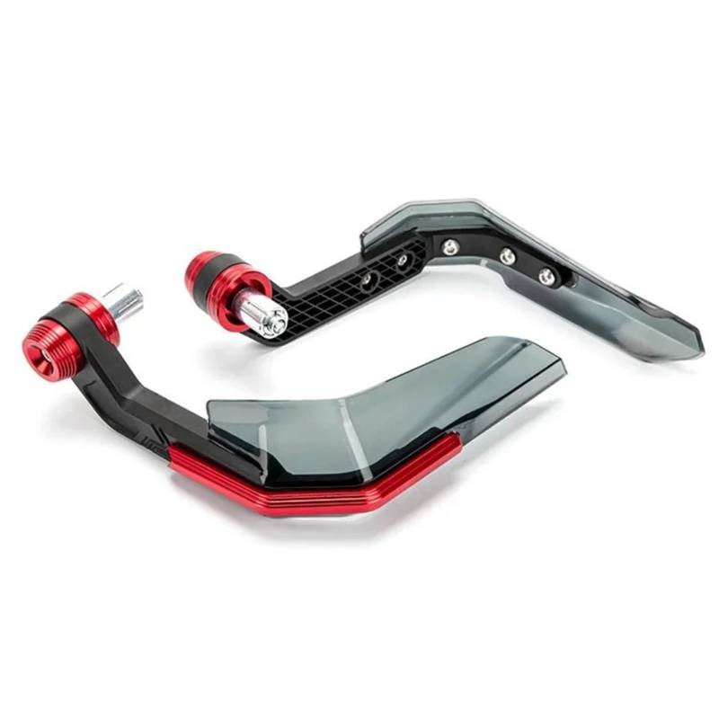 Motorrad Handschützer Motorrad Aluminium Lenker Bremse Kupplungshebel Handschutz Schutz Getriebe Modifikation Zubehör Handschutz Shiel Motorrad-Lenkerhandschützer(Red) von YUCHUJCGSS