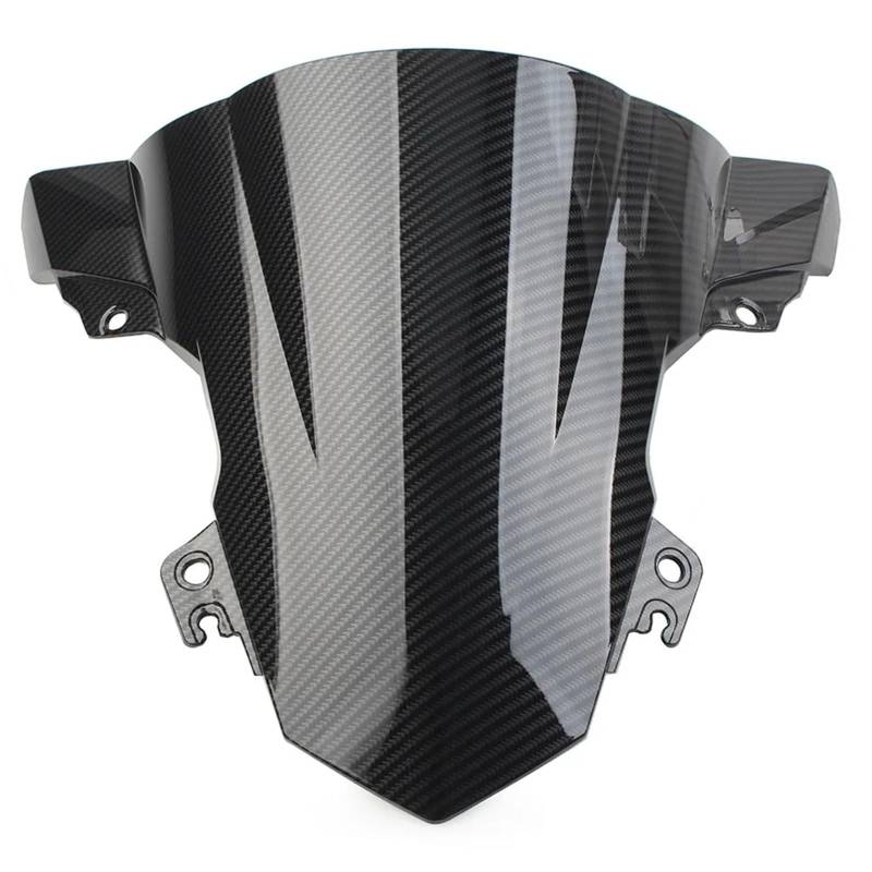 Motorrad Luftabweiser Für S1000RR 2015-2018 Schwarz Carbon Fiber ABS Motorrad Windschutzscheibe Double Bubble Wind Schild Windschutzscheibe Deflektor Windschutzscheibe von YUCHUJCGSS