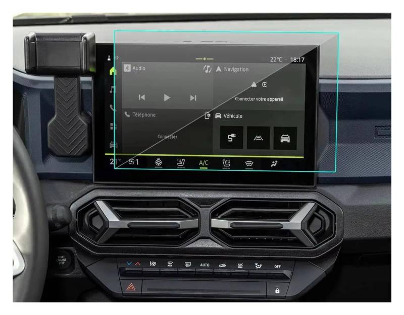 Navigation Displayschutzfolie Für Dacia Für Duster Für Dacia Für Frühling 2024 2 Pcs PET Film Schutz 10,1 Zoll GPS Touch Screen Schutz Film Navigation Schutzfolie von YUCHUJCGSS