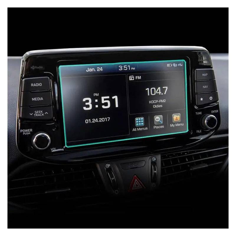 Navigation Displayschutzfolie Für Hyundai Für I30 Für Fastback N 2018-2020 8 Zoll Auto GPS Navigation Schutz Film Gehärtetes Glas Displayschutzfolie Anti-Scratch Navigation Schutzfolie von YUCHUJCGSS