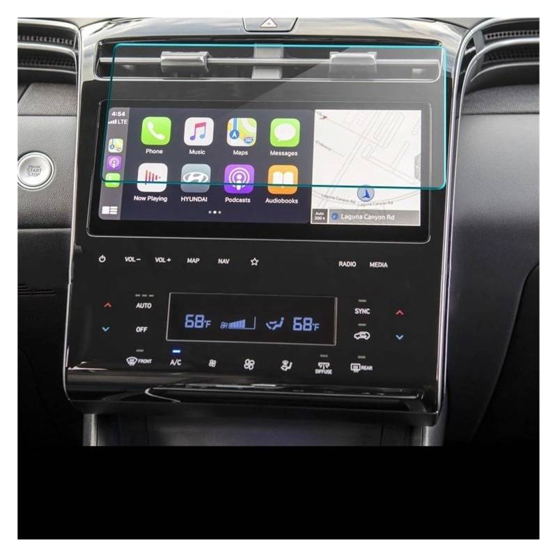 Navigation Displayschutzfolie Für Hyundai Für Tucson Für Highlander 2021 Auto GPS Gehärtetem Glas 10,25 Zoll Dashboard LCD Screen Schutz Film Aufkleber Navigation Schutzfolie(for GPS) von YUCHUJCGSS