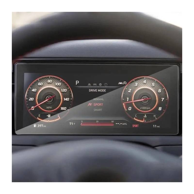 Navigation Displayschutzfolie Für Tucson Für NX4 2021 2022 2023 Gehärtetem Glas Screen Protector Film Auto LCD Instrument Auto Innen Zubehör Navigation Schutzfolie von YUCHUJCGSS