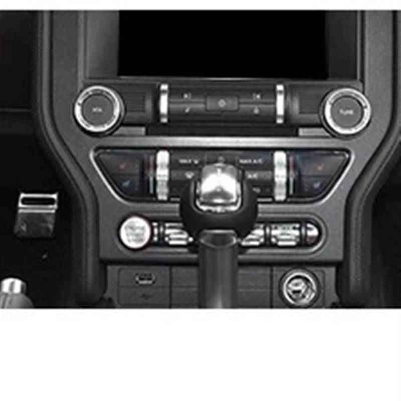 PanelMittelkonsole Für Ford Für Mustang 2015-2023 AC Control Schalter Taste Trim Volumen Einstellen Knopf Aufkleber Zentrale CD Panel Abdeckung Auto Mittelkonsole Dekor(3pc 2969) von YUCHUJCGSS