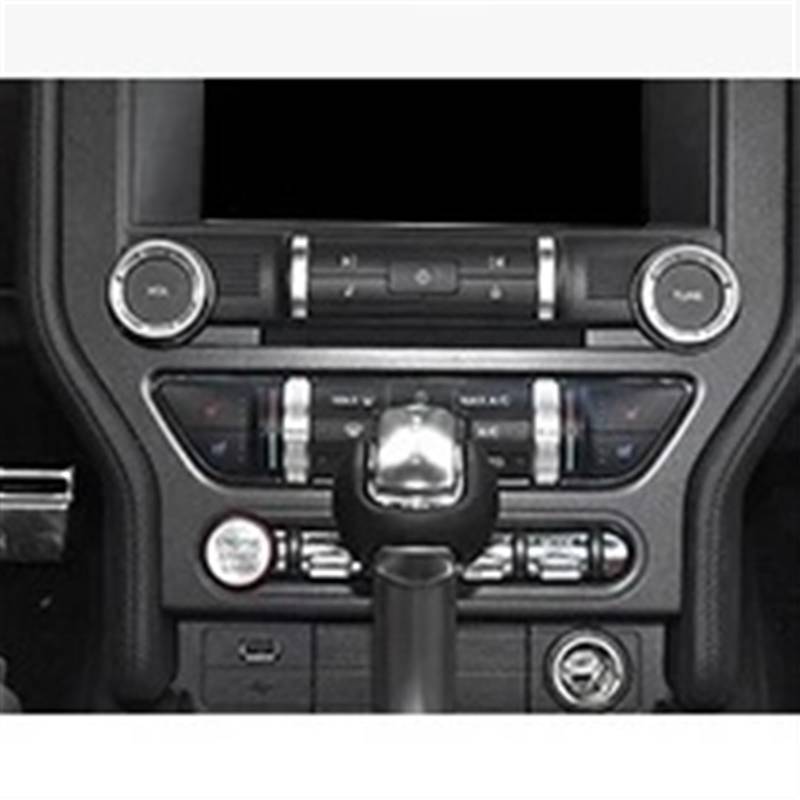 PanelMittelkonsole Für Ford Für Mustang 2015-2023 AC Control Schalter Taste Trim Volumen Einstellen Knopf Aufkleber Zentrale CD Panel Abdeckung Auto Mittelkonsole Dekor(3pc 4175) von YUCHUJCGSS