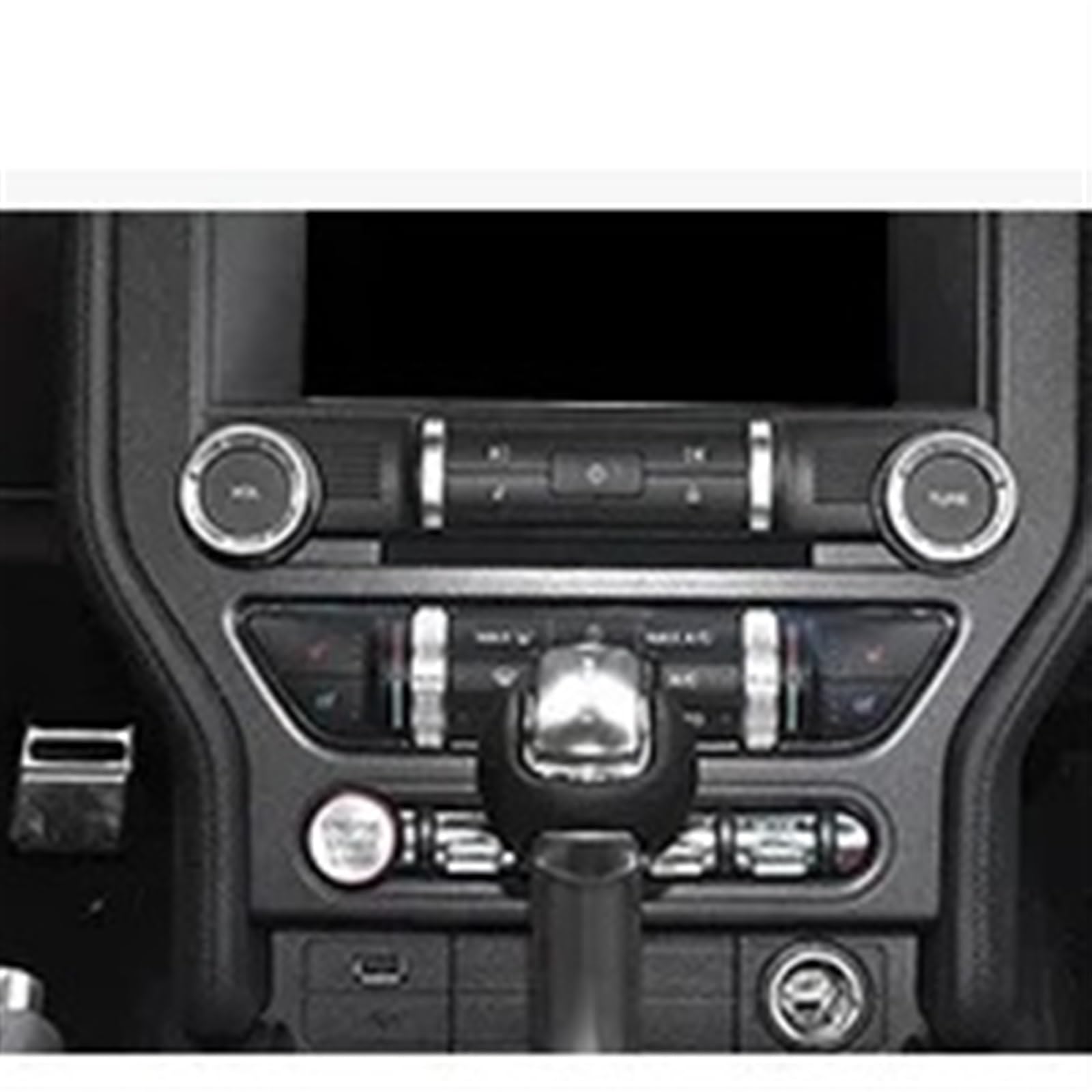 PanelMittelkonsole Für Ford Für Mustang 2015-2023 AC Control Schalter Taste Trim Volumen Einstellen Knopf Aufkleber Zentrale CD Panel Abdeckung Auto Mittelkonsole Dekor(3pc 9073) von YUCHUJCGSS