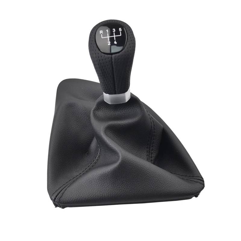 Schaltknauf Für 1er E81 E82 E87 E88 2006-2011 5 6 Gang Auto Schaltknauf Manueller Schalthebelkopf Mit Ledermanschette Schalthebelknopf(LHD 5 Speed Black) von YUCHUJCGSS