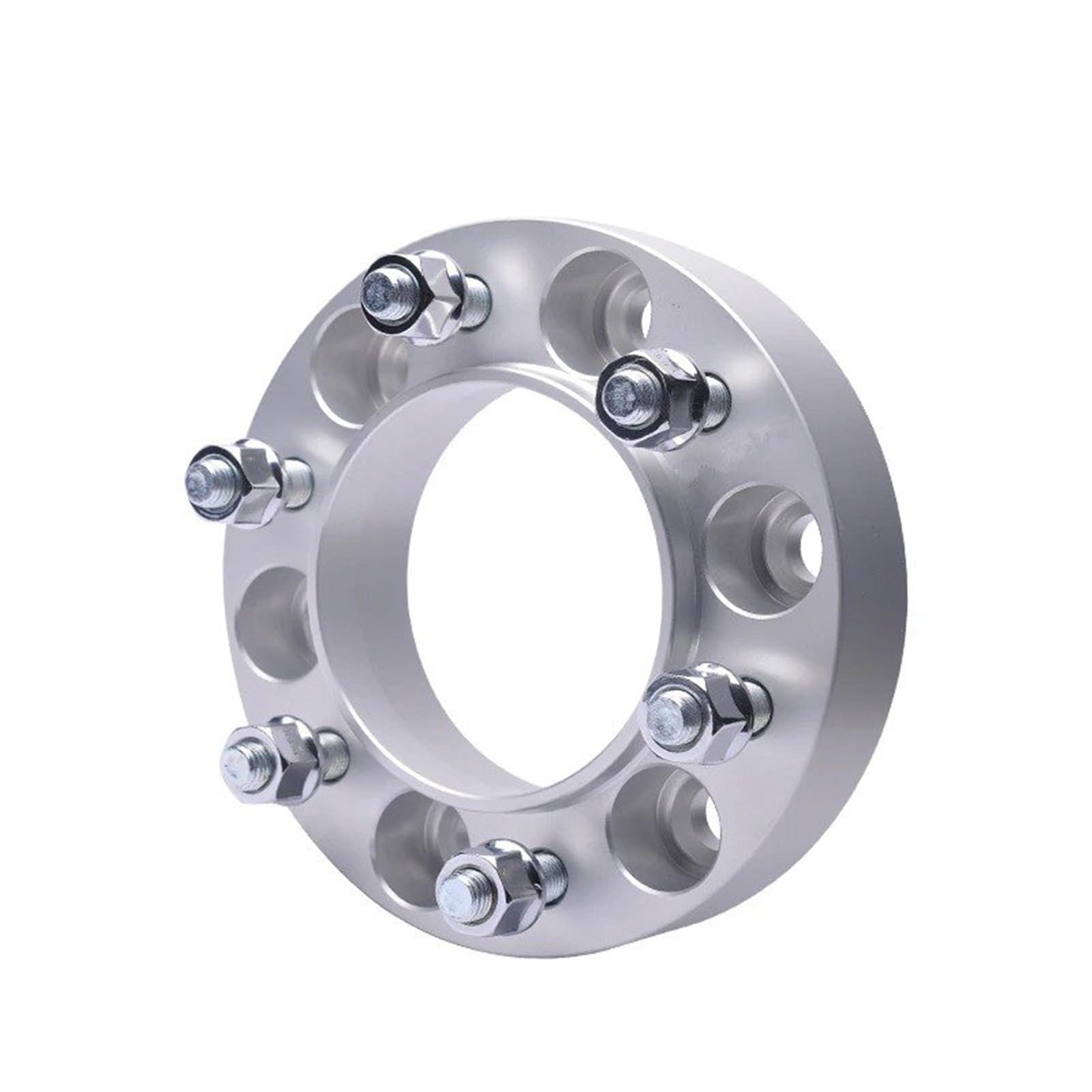 Wheel Spacers Für Toyota Für Land Für Cruiser Für Prado Spurverbreiterung 6 X 139,7 CB 106,1 Geschmiedete Aluminiumlegierung 2 Stück (1 Paar) Rad Distanzscheiben(Silver Spacer 30mm) von YUCHUJCGSS