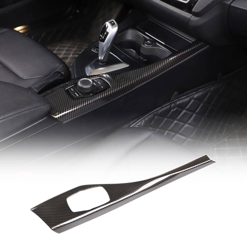 ABS Carbon Fiber Texture Car Interior Center Console Multimedia Panel Cover Decorative Sticker Cover for 1er Series F20 F21 2012-2018/2 Series 2014-2019£¨Left Hand Drive £© von YUECHI