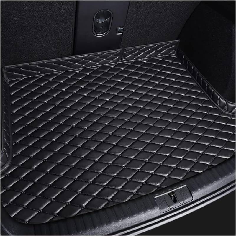 Auto Kofferraummatten für Dodge Caliber 2006-2013, Anpassen Leder Kofferraumwanne Schutzmatte wasserdichte Kratzfest rutschfest Cargo Innere Zubehör,A/Black von YUEDAM