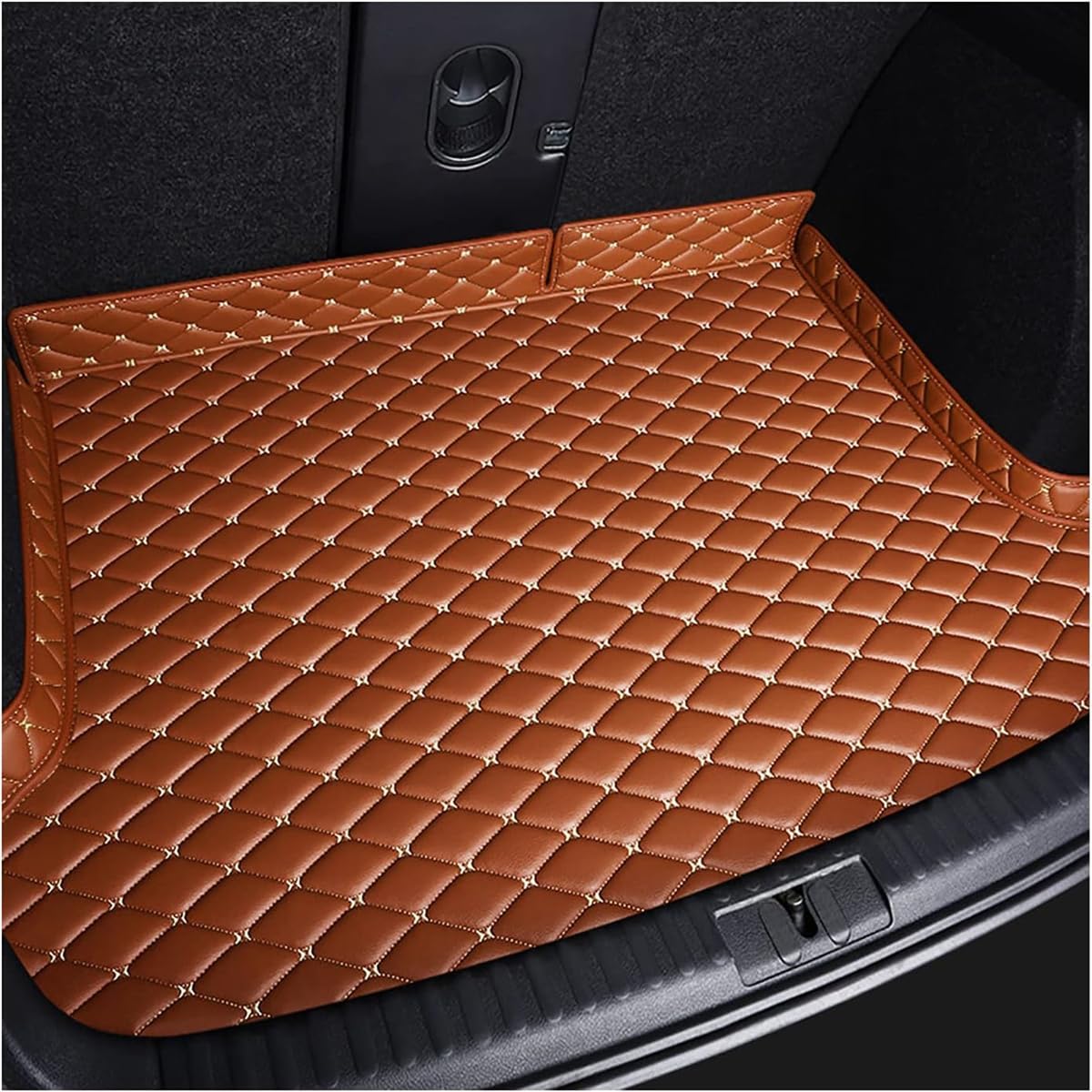 Auto Kofferraummatten für Jeep Commander 2006-2008, Anpassen Leder Kofferraumwanne Schutzmatte wasserdichte Kratzfest rutschfest Cargo Innere Zubehör,F/Brown von YUEDAM