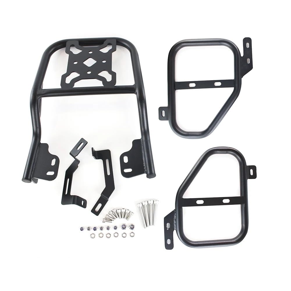 Motorrad Gepäckhalter Fit Für Svartpilen 250/401 125/200 Für Vitpilen 250/401 Pannier Rack Rahmen Satteltasche Seite Halterung Top Hinten Fall Box Rack von YUEDONGLAN