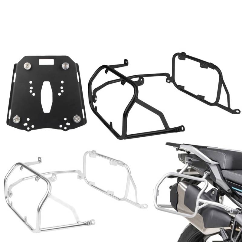 Motorrad Gepäckhalter Für CF&Moto 450MT MT450 Motorrad Top Case Packtaschen Sattel Gepäck Rack Hinten Gepäck Träger Halterung Sidebox Halter von YUEDONGLAN