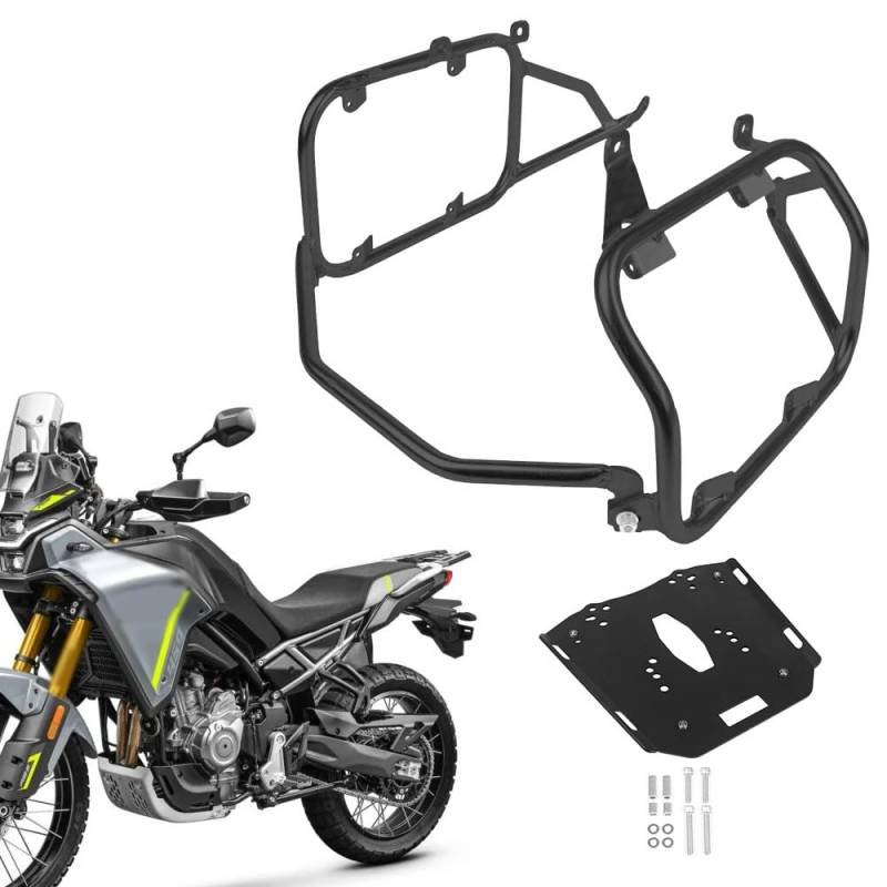 Motorrad Gepäckhalter Top Case Gepäck Packtaschen Rack Motorrad Satteltasche Seite Toolbox Halterung Für CF&Moto MT450 450MT 450 MT 2024 2025 von YUEDONGLAN