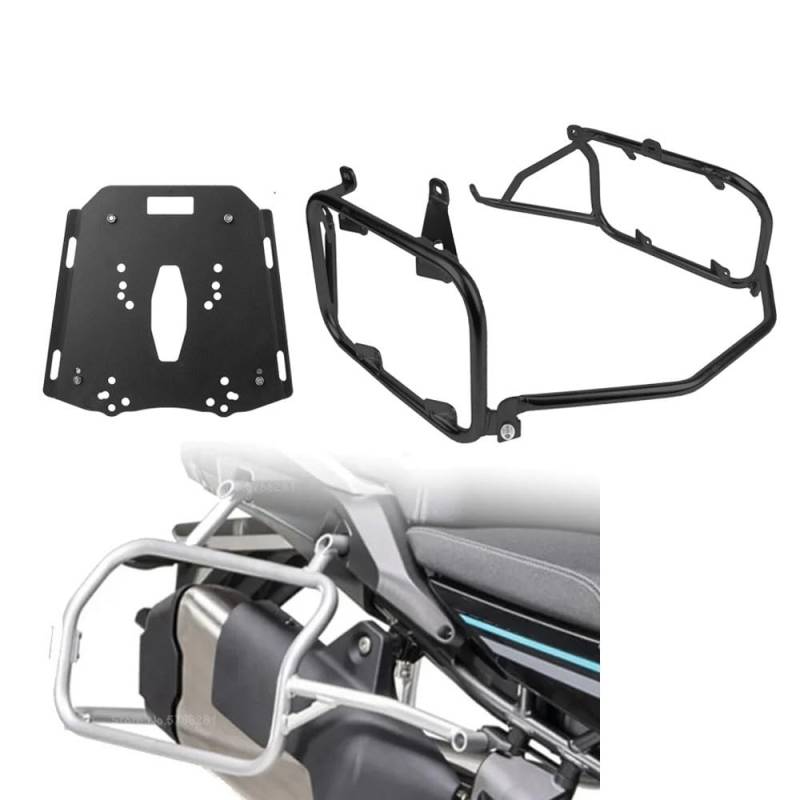 Motorrad Gepäckhalter Top Case Packtaschen Gepäckträger Für CF&Moto 450MT MT450 450 MT 2024 2025 Motorrad Satteltasche Halterung Gepäckträger von YUEDONGLAN