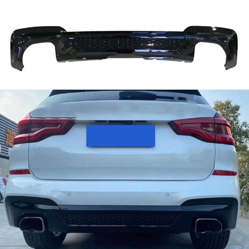 Auto Heckstoßstange Lippe Diffusor Spoiler für BMW X3 G01 2019+, ABS Auto Heckspoiler Heckdiffusor Heckschürze Karosserie Modifiziertes Zubehör von YUEGOO