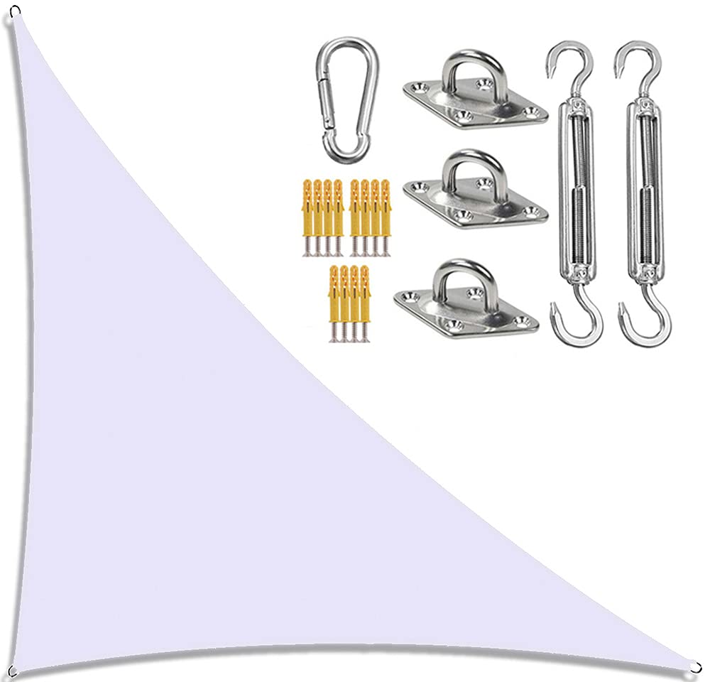 Gartensegel, Sonnensegel mit Seil, Garten-Segeldach, dreieckiger Sonnensegel-Schatten mit Befestigungssatz, rechtwinklige Garten-Schattensegel, Sonnenschutz-Markisen, von YUEKOPOU