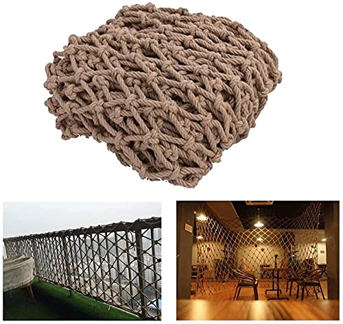 Sicherheitsseilnetz, Hemp Rope Natural Ceiling Netting Jute Stair Railing Net Safety Net Protection Net Garden Decoration Balcony Fence Factory Indoor(1Mx10M(3.3FTx32.8FT)) von YUEKOPOU