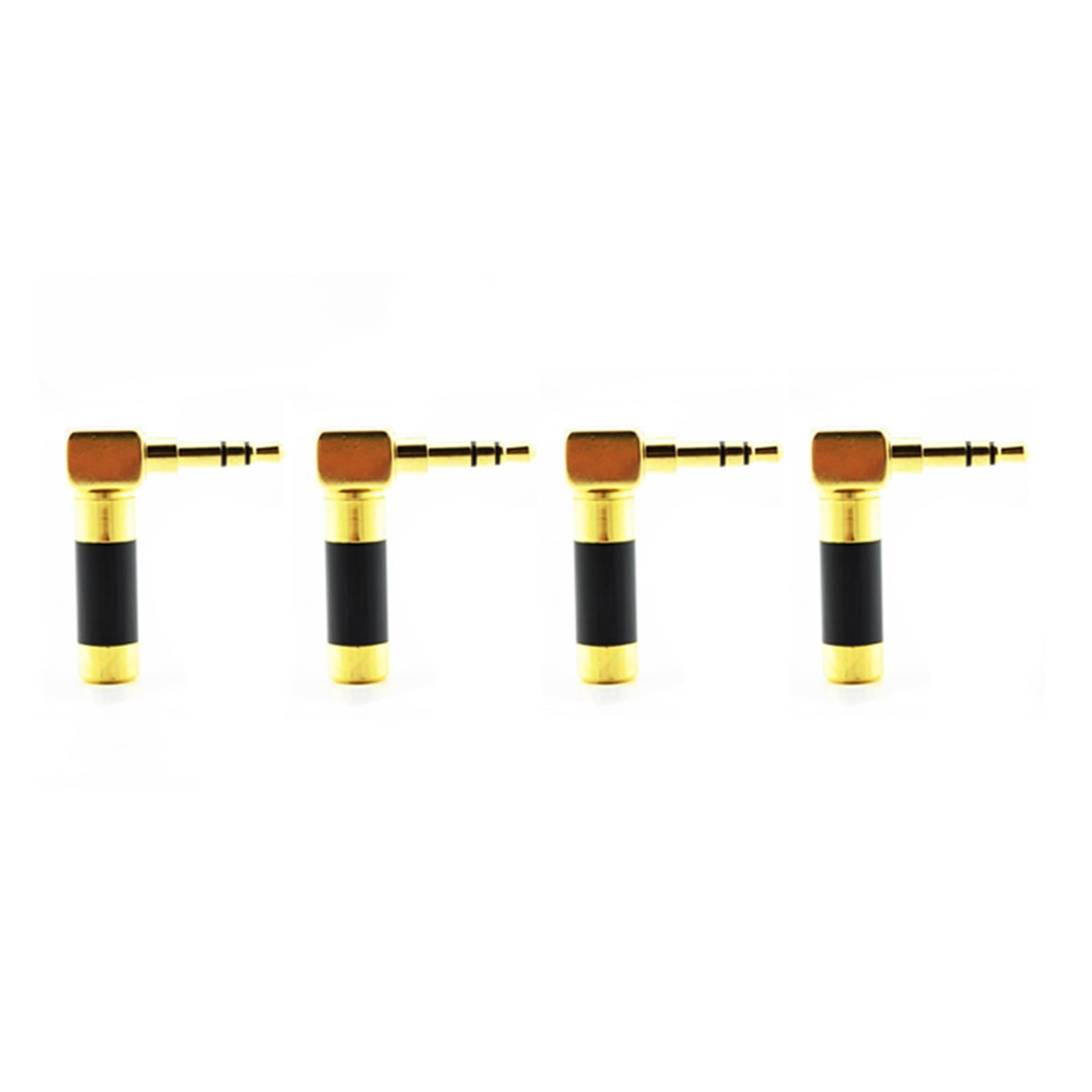 YUEKOPOU Bananen-Lautsprecher-Stecker, Bananen-Kab 10PCS Gold Plated 3.5mm Stereo 3-Pole Male Right Angle Audio Plug von YUEKOPOU